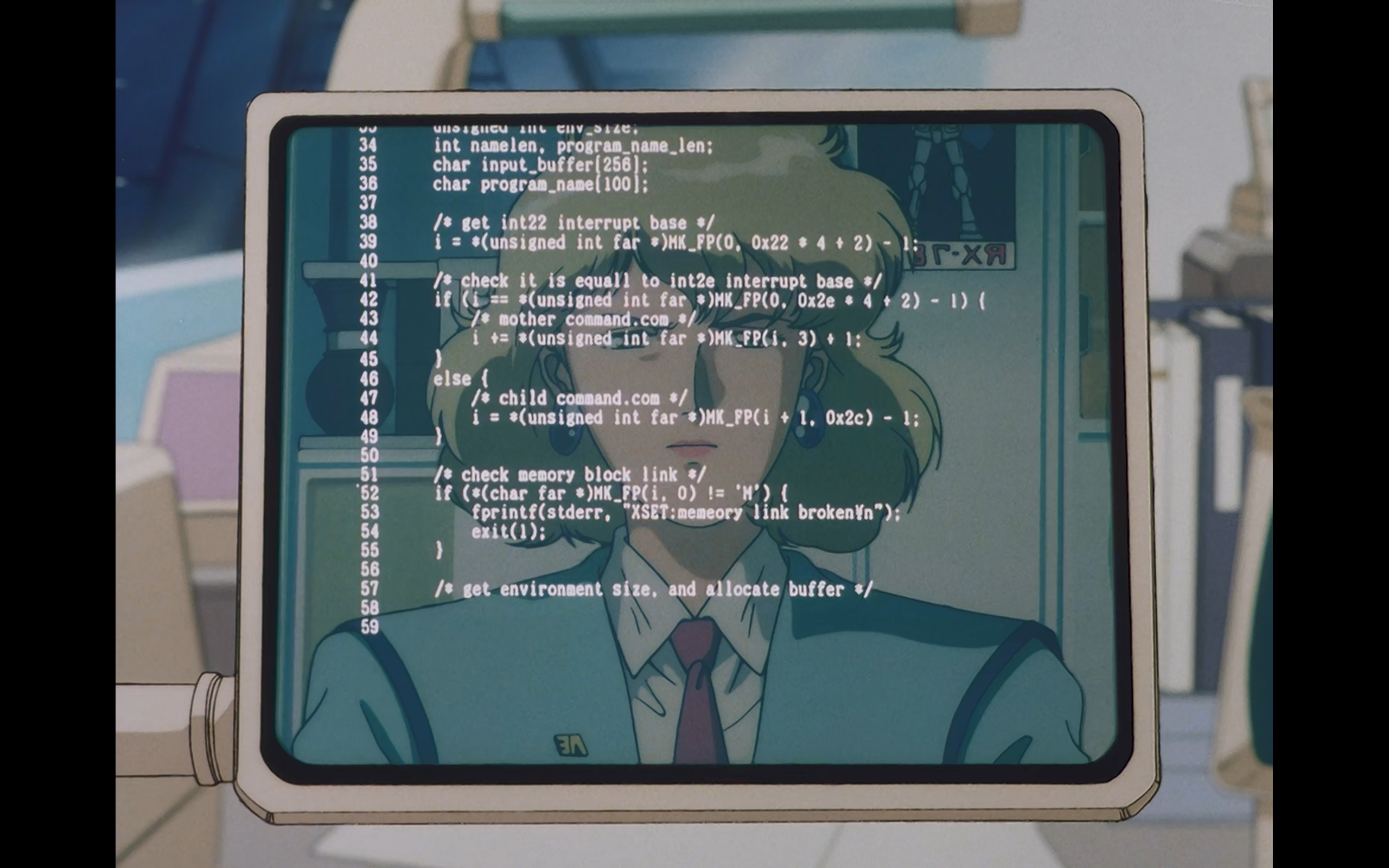 A scene from Gundam 0083 Stardust Memory