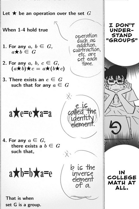 A snippet of a manga talking about groups which I will call fields