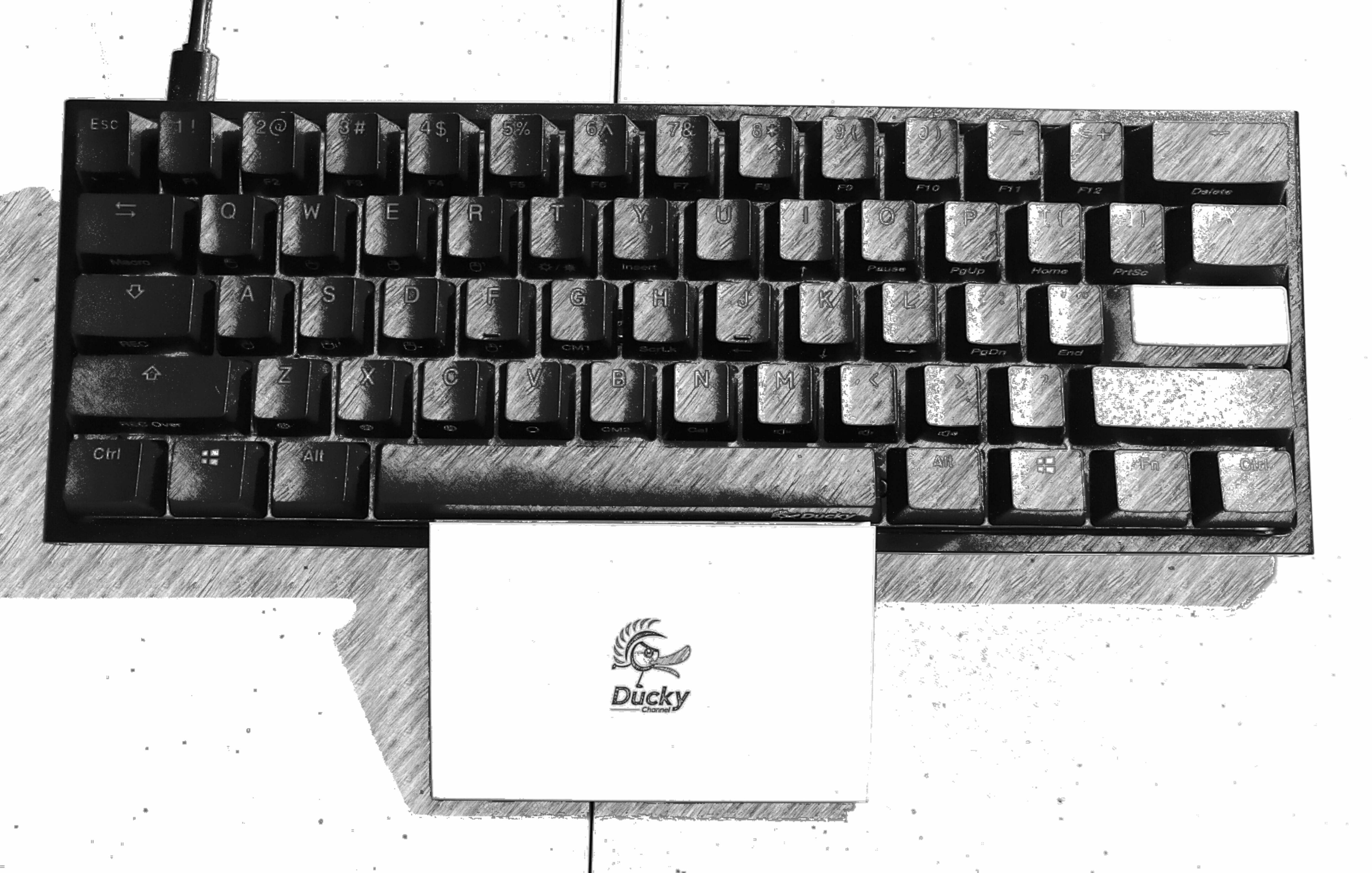 An image of my ducky one 2 mini keyboard with stencil filter