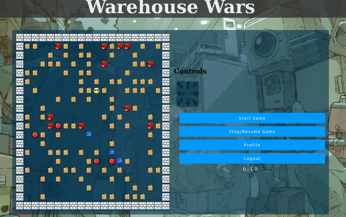 An example of my Warehouse War gameplay